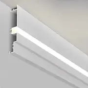 Crown Moulding Skirting Board Crown Molding, Aluminum Profile Channel for LED Strips, Ceiling Led Diffuser Baseboard for Theater -Mounted(16m/52.5ft)