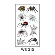 Halloween Temporary Tattoo Sticker Black Spider Web Face Body Art Sticker Simula