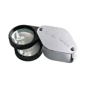 Eschenbach 4X, 6X, and 10X - 2 Biconvex Lens Loupe Magnifier, Stamps, Coins, NEW
