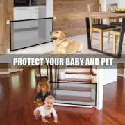 Retractable Pet Dog Gate Safety Guard Mesh Magic Pet Dog Gate Baby Stair-.-