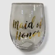 Lillian Rose Gold Maid of Honor Stemless Wine Glass