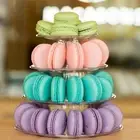 2018 4 Tiers Tower Macaroon Tower Round Mini Macaron Tower Display Stand Rack I1