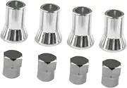 4 Sets TPMS Tire Valve Stem Caps & Sleeve Cover for American Cars and Trucks