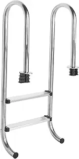 Haofy Swimming Pool Ladder with Two Step Anti-Slip Pedal, Stainless Steel