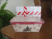 Temp-Tations MINI LOAF PAN Christmas Tree Design with LID & BOX NEW