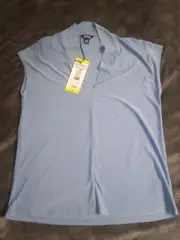 Buffalo by David Bitton Ladies Blouse Plunging V-Neck in Blue Size S NWT