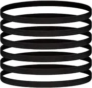 [WILLBOND] 24 Pieces Thin Sports Elastic Headbands Black Skinny Athletic Exercise Hair Bands No Crease Soft Hair Bands Headbands Sweatband for Men Women Running Football, Basketball, Soccer, Tennis, Yoga, Sports