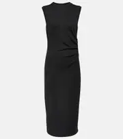 [Vince] Vince Ruched midi dress AU 12 black