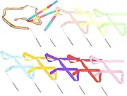 WOONEKY 10m Artistic Gymnastics Silk Ribbons 10pcs Streamers for Dance Gymnastics Lightweight Handle for Easy Use