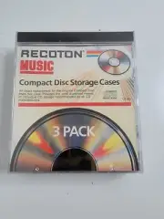 Recoton Compact Disc Storage Cases New Sealed 3-Pack Old Stock