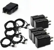 5X 2A TRAVEL ADAPTER+3FT 30PIN USB CABLE WALL CHARGER BLACK IPHONE IPAD 2 3 IPOD