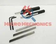 COMBO OF MINI LATHE PARTING CUT OFF TOOL HOLDER 10MM & 8MM SHANK + 5x HSS Blade