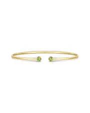 14K Italian Gold 0.25 ct. tw. Peridot Bangle Bracelet