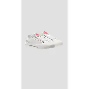 Replay Mens Sneakers Vulcanised Heel Print Red White