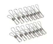 120pcs 5.6cm Length Stainless Steel Clothes Pegs Hanging Clips Pins Laundry Windproof Metal Clamps