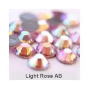 Glower® AB-Light Rose Premium Hotfix Rhinestone Flat Back