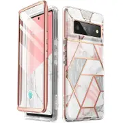 For Google Pixel 6 Pro 2021 Release Cosmo Slim Full-Body Stylish Protective Case With Built-In Screen Protector