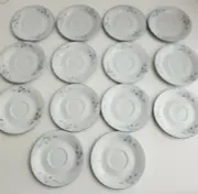Set of 14 Iris By Excel Pink & Blue Irises Fresh Flowers 6'' Saucers Plates.FS