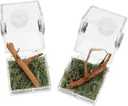 YARNOW 2pcs Spider Habitat Box Jumping Spider Enclosure Breeding Case Insect Enclosure