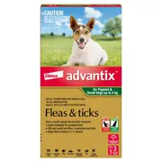 Advantix Flea & Tick Treatment <4kg Dog 6pk