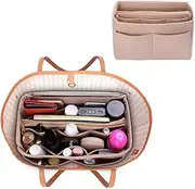 [Generic] Purse Organizer Insert, Detachable Felt Bag organizer, Portable Felt Bag, Cosmetic Insert Organizer, Handbag Insert Bag, Felt Bag Organiser with Zipper and 13 Pockets for Women Girls Travel