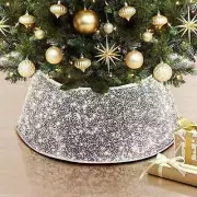 chistmas tree collar dark silver tree skirt