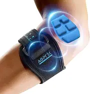 AGPTEK 3D Air Cushion Elbow Brace for Tendonitis and Tennis Elbow Pain Relief, Golfers Elbow Support Strap Counterforce Arm Band Epicondylitis Clasp with Compression Pad for Men & Women, 1 Pack (Blue)