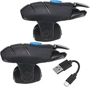 sourcing map Gaming Trigger Game Controller Fire Keys Linkage Gaming Joystick Black for 4.7-6.5 Inch Cell Phone with USB Cable
