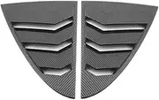 Auto Rear Side Window Scoop Louvers Cover Vent Trim Kit Accessories Compatible for Mercedes Benz A Class W177 A200 A220 Sedan 2019-2024(Carbon Fiber Look)