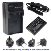 Battery + Wall&Car Charger for CONTAX BP-1500S Tvs Digital & KYOCERA BP-1500S