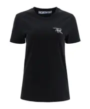 paper clip Arrows motif T-shirt XS Black
