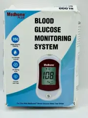 NEW Medhome Blood Glucose Monitor Kit, Diabetes Testing with Glucometer Strips