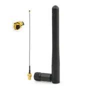 WiFi 2.4GHz SMA Male Omni Antenna,15cm U.FL to SMA Female Cable