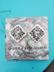 Cow steer Custom Screwback Leather Conchos, Bling tack: Geared 4 Life Conchos