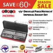 Force 1/4" Drive 48 Piece Metric & Imperial Socket Set