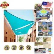 Turquoise Right Triangle Sun Shade Sail 9' x 13' - 3- & Waterproof