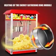 1400W Commercial Electric Popcorn Machine Roof Type Popcorn Maker Cinema Supply