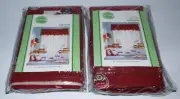 2 Waverly Classics for KIDS RED Valance Denim FIREFIGHER 54" X 17" Hydrant Hat
