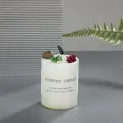 Natural Plant-Based Scented Candle with Dried Flowers – Aromatherapy Candle, Clean Burning, Multiple Scents, Ideal for Home Décor, Relaxation, and Romantic Valentine’s Day Gift (B)