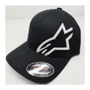 Alpine Stars Corp Snap 2 Hat All Black White Large XL