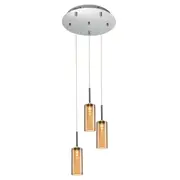 Annie LED 3L Staircase Pendant Lights Amber | Marden Designer