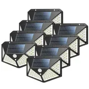 8x Waterproof Sensor Light Outdoor Security Garden 100 LED Solar Power Motion