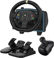 DOYO Xbox Steering Wheel, Gaming Racing Wheel with Pedals Clutch and Shifter Sim Driving Racing Wheel for Xbox One/ Xbox Series X S/ PS4/ PS3/ PC/ Xinput/Xbox 360/ Switch/ Android