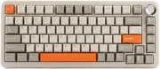 AJAZZ AK820 MAX Upgraded Gasket Mechanical Keyboard, BT5.0/USB-C/2.4GHz Wireless Gaming Keyboard, 75% Layout with 8000mAh Battery, Flex-Cut PCB, PC Plate, RGB for Win/Mac (Retro White)