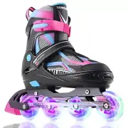 Sowume Adjustable Inline Skates for Girls and Boys, Roller Skates with All Li...
