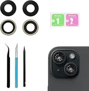 Alovexiong Back Rear Camera Lens Glass Replacement for iPhone 15 and iPhone 15 Plus Camera Glass Replacement with pre-Installed Adhesive and Reparing Toolkits
