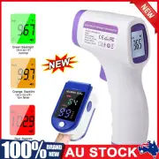 Digital IR Thermometer Forehead Ear Temperature Gun / Finger Pulse Oximeter NEW