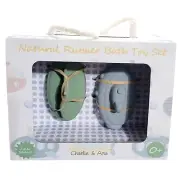 Tugboat Sailboat Fully Sealed Natural Rubber Bath Toy Play Set Charlie & Aria