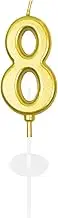 Number Cake Candles Safe and Smokeless Party Essential Must-Have for Parties Digital Digital Candle Candle Digital, Gold,8, 3.5 inch