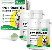 2 Pack Dog Teeth Cleaning Powder,Dog Dental Powder with Probiotics Effectively Remove Tartar,Plaque,Stains,Bad Breath,Dog Teeth Cleaning Power Support Oral Care for Small,Medium,Large Dogs,1.05oz